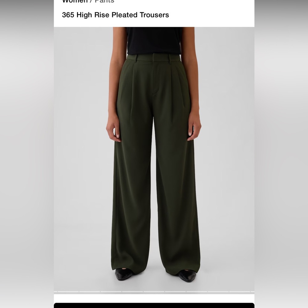 High rise pleated trouser